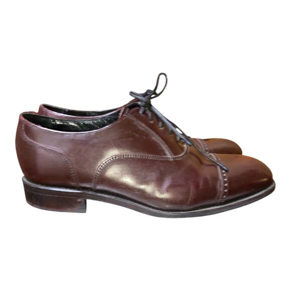 Florsheim Burgundy Lexington Cap Toe Oxford Shoes 17067-05 Sz 9.5D Leather - Picture 2 of 8